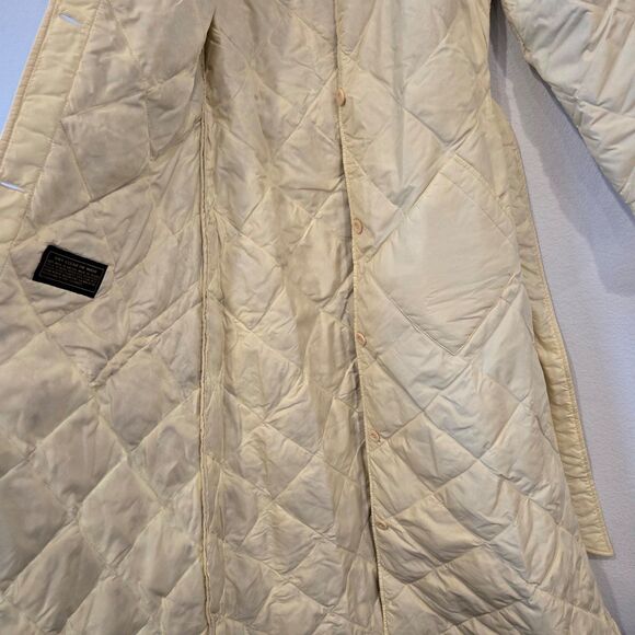 Vintage Small Eddie Bauer Quilted Down Filled Duster Coat - Picture 6 of 8